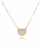 Sparkling Heart Necklace In Gold