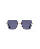 Square Rimless Sunglasses In Grey