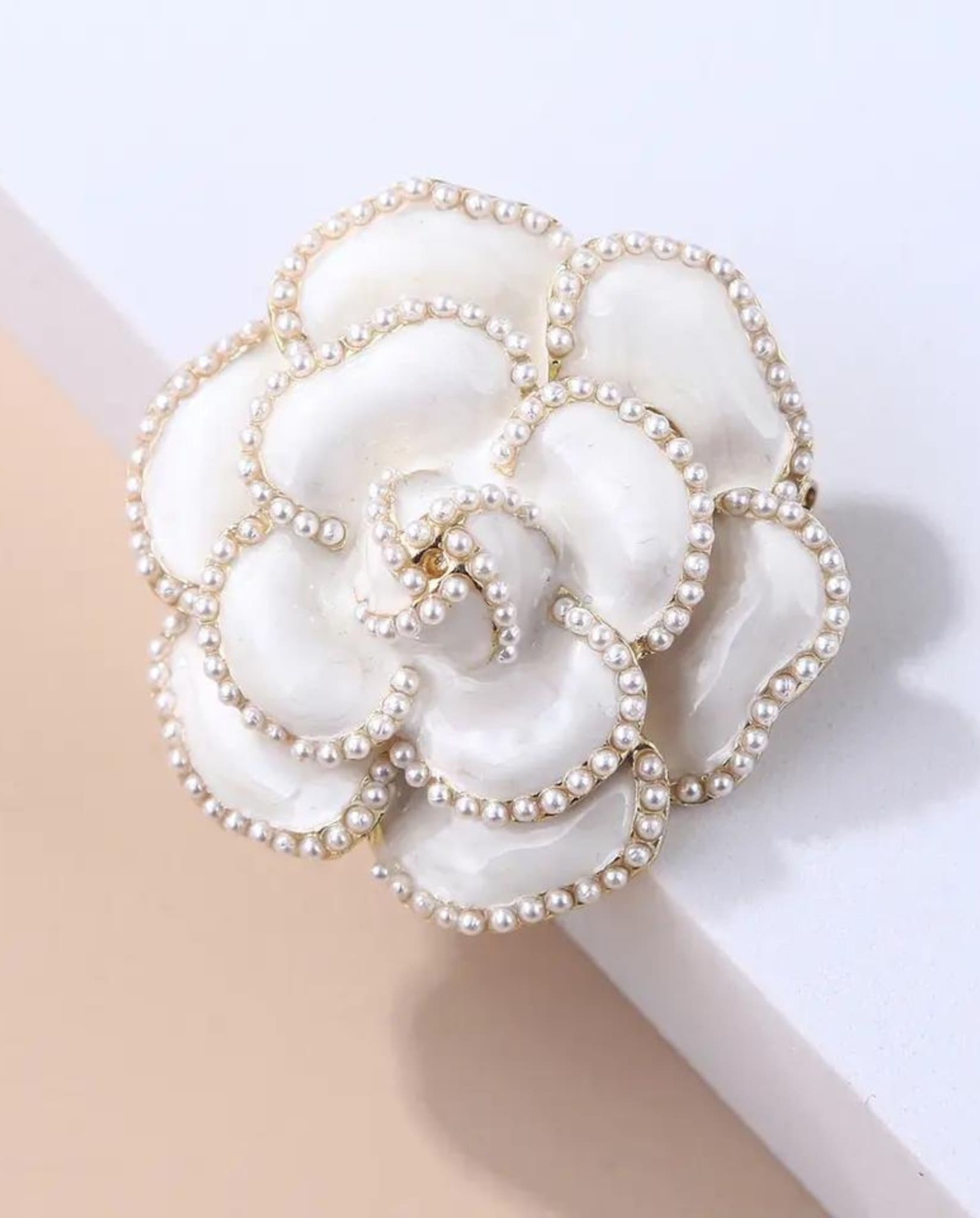 Vintage Style Camellia Brooch