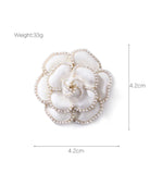 Vintage Style Camellia Brooch Size